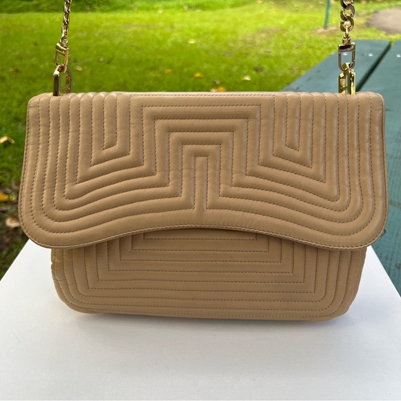 BALLY Shoulder Bag Handbag Leather Beige Crossbody Bag - Picture 7 of 16